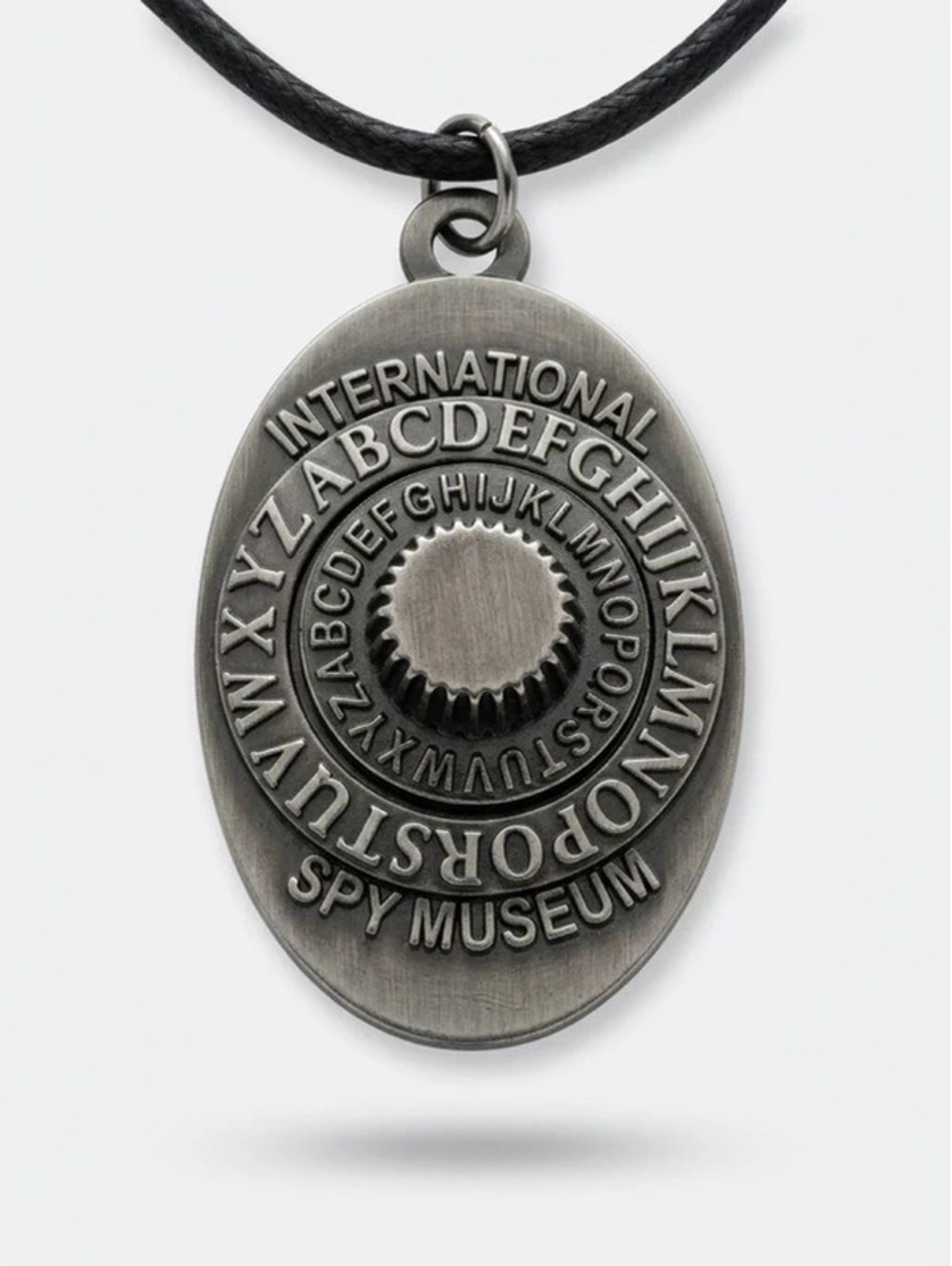 International Spy Museum Decoder Cipher Wheel Necklace Washington DC Souvenir